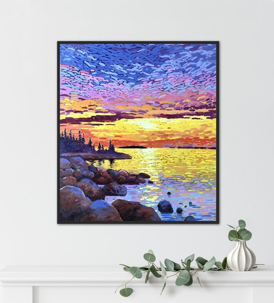 Peaceful sunset 70-80cm