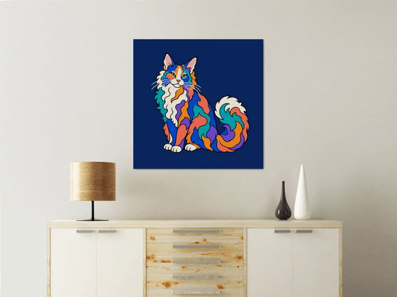 Colorful LaPerm Cat #39