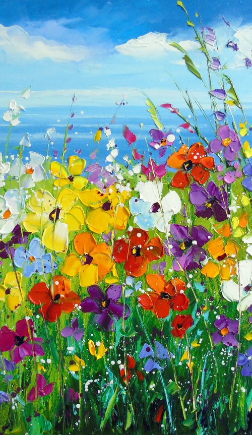 Vibrant Wildflower Meadow by Olha Darchuk