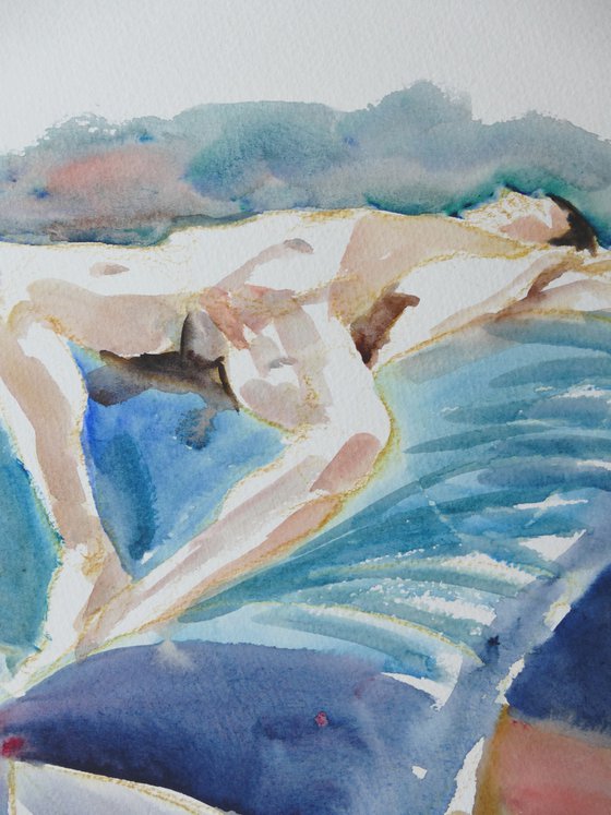 reclining male nude