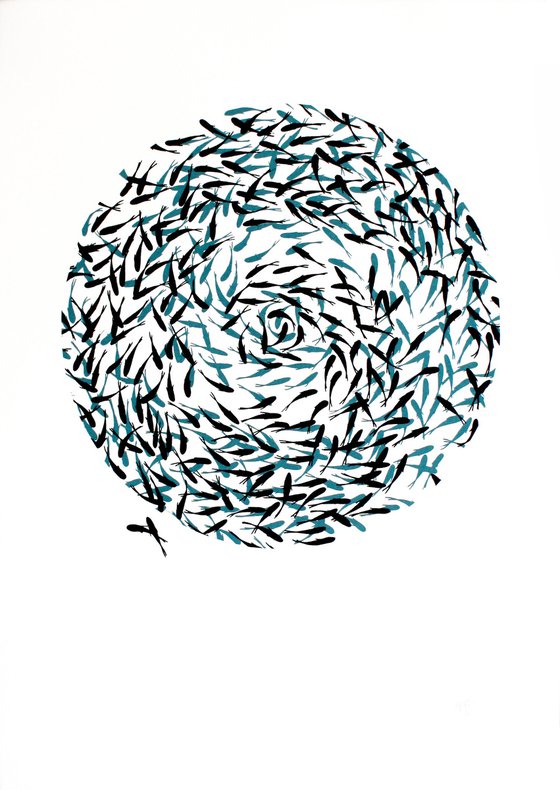 Patterns of Nature #1 Whorl (Edition 2 Teal)