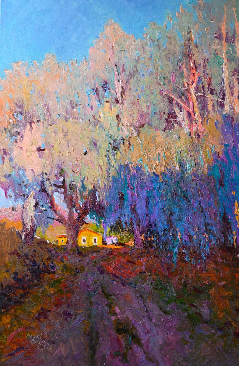 Eucalyptus Trees, Evening By Suren Nersisyan, 24 X 36, Artwork For Sale On Artfinder