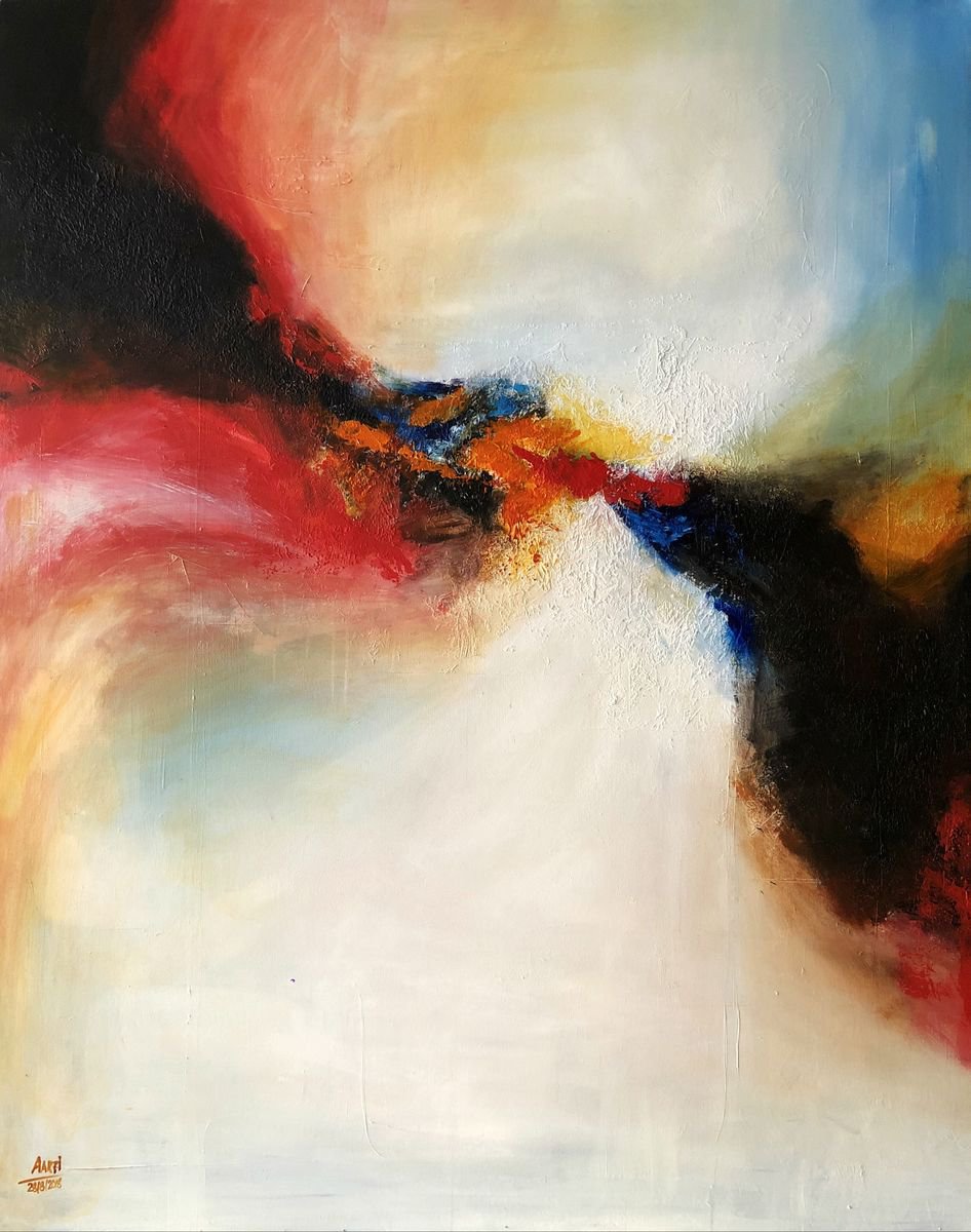 Metamorphosis 1 - Large abstract painting by Aarti Bartake