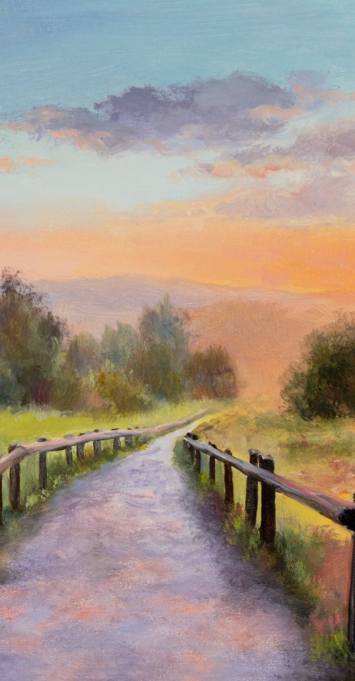 Peaceful rural path landscape by Lucia Verdejo