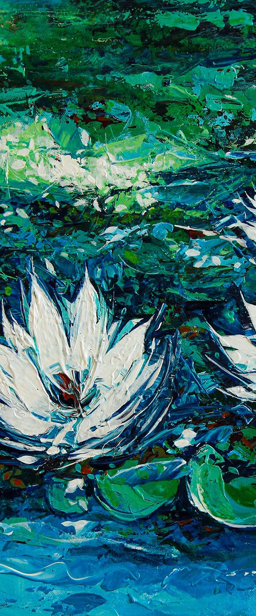 White Water Lily artworks by ARTIST GURDISH PANNU