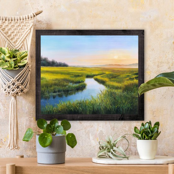 Sunrise over the marshland