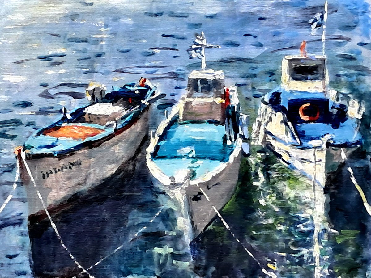  3 Wooden Oldies By Dimitris Voyiazoglou, 20 X 17, Artwork For Sale On Artfinder