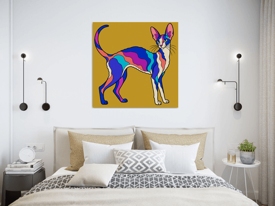 Colorful Cornish Rex Cat #31