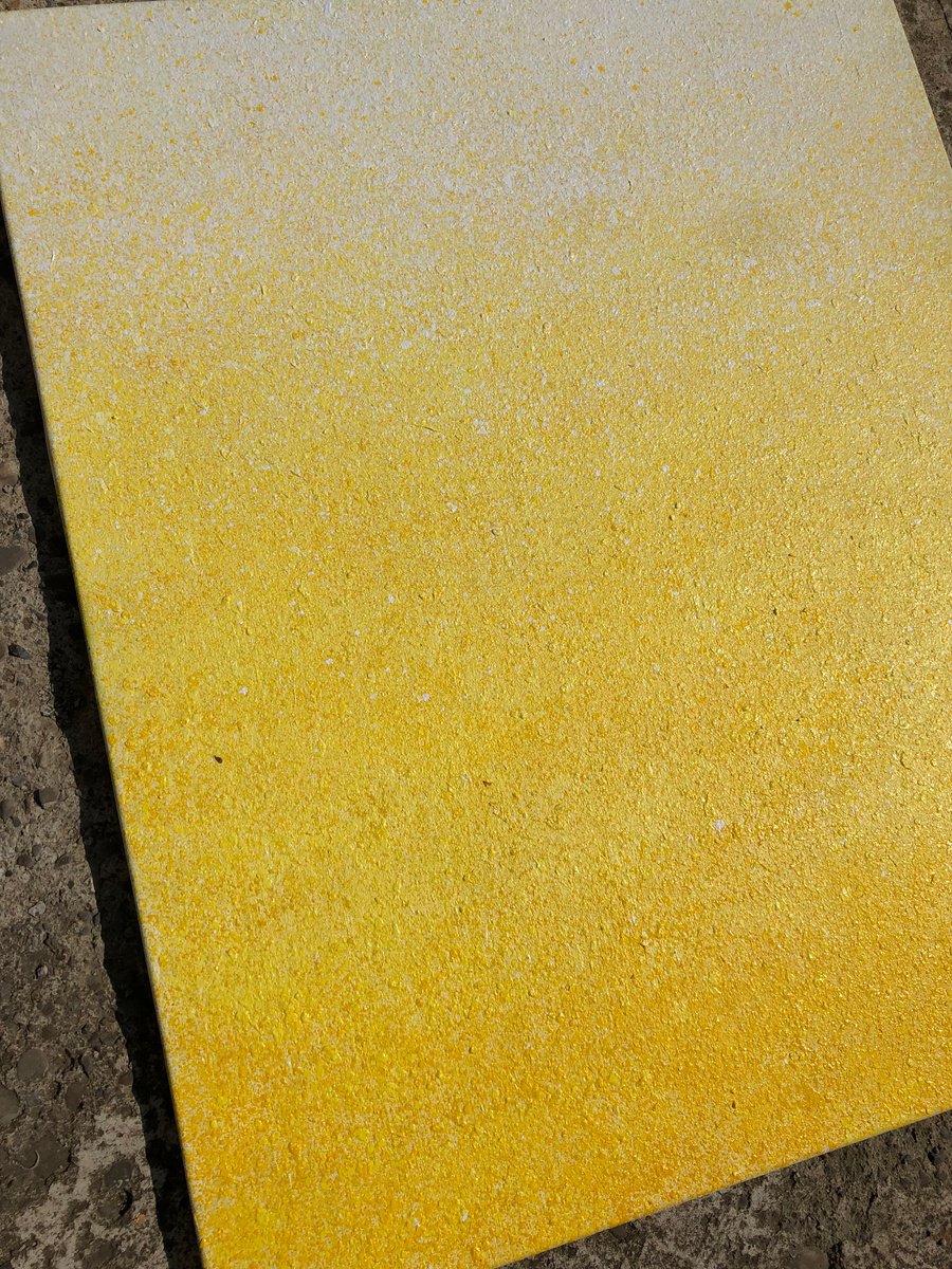 Expressive Abstract Oil Painting By Volodymyr Smoliak, 30 X 35", Yellow Symphony, Original Artwork