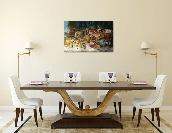 Fruit and Flowers with Wine