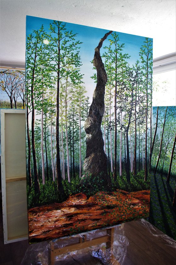 Sculptural Twisted Tree.