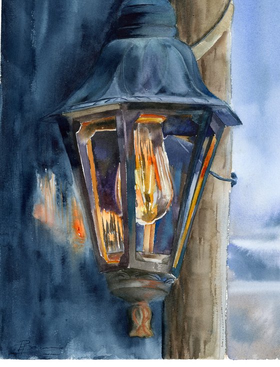 Lantern - Original Watercolor