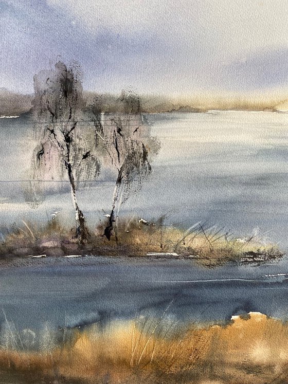 Place of calm - landscape watercolor