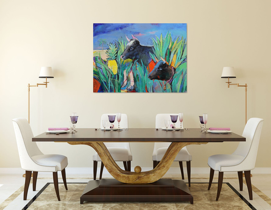 Cows Looking for Pineapples