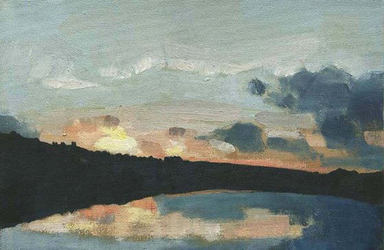 Walkerwood Reservoir, Stalybridge , Oil  On Canvas Study