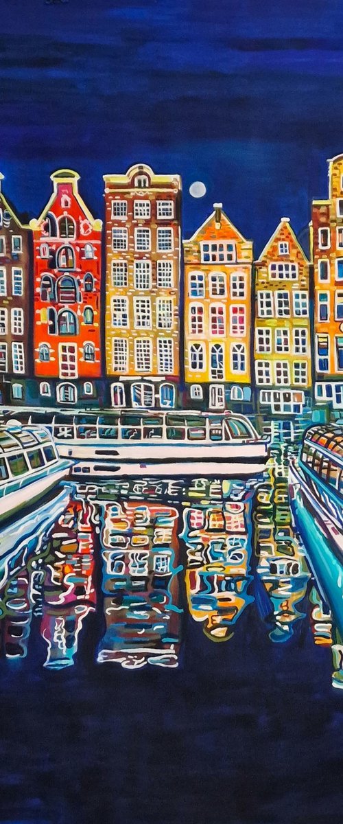 Amsterdam at Night , XXL by Alexandra Djokic