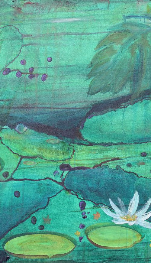 Water Lilies 1 - Impressionist by Eleanore Ditchburn