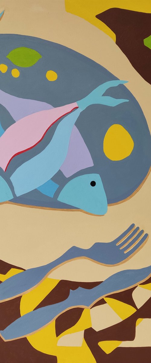 Still life with fish 2. by Vamosi Peter