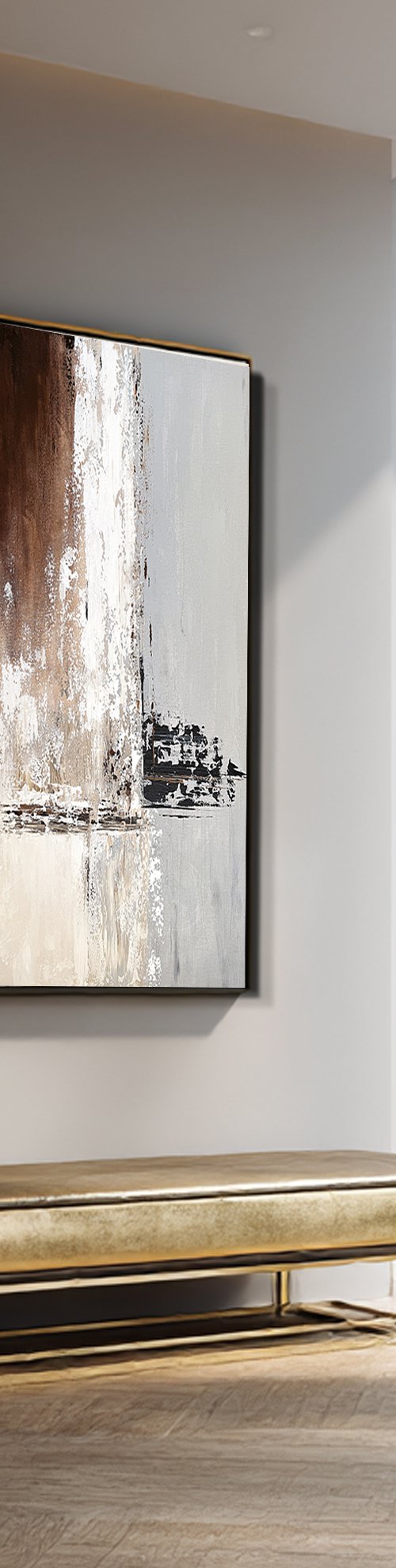 Rhythm of Elements diptych. umber ivory set by Tatiana Malinovscaia