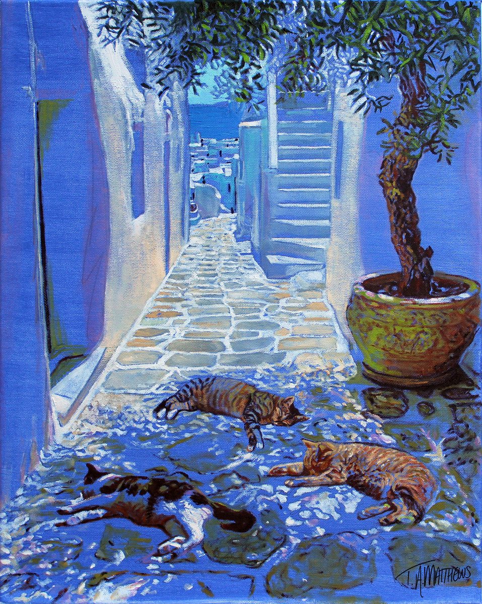 Greek Kittys #8 By Timothy Adam Matthews, 16 X 20, Artwork For Sale On Artfinder