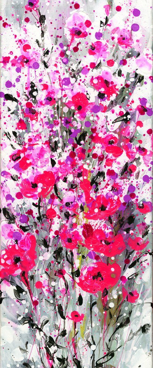 Floral Expression 1 - Flower Painting  by Kathy Morton Stanion by Kathy Morton Stanion