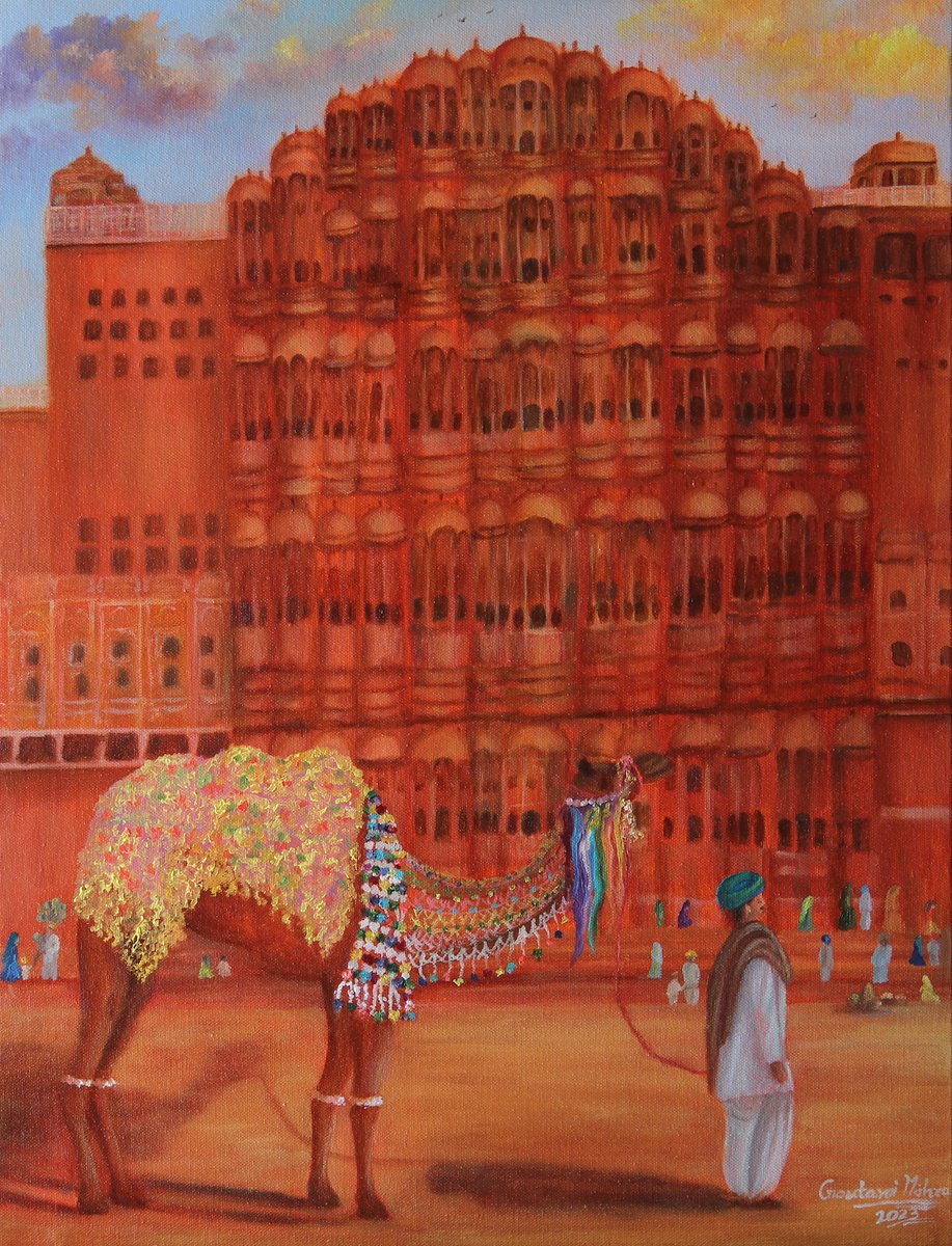 Rajasthan - Hawamahal by Goutami Mishra