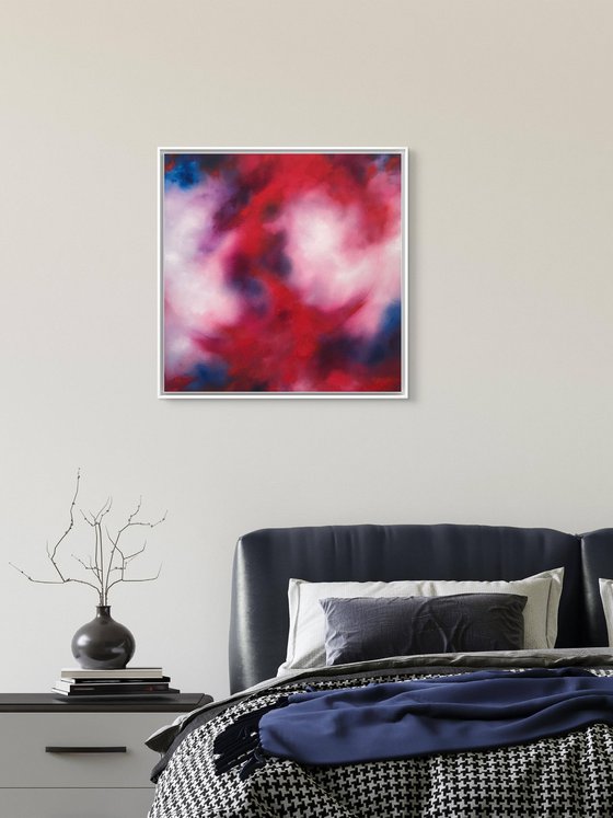 Abstract in Red, White and Blue.