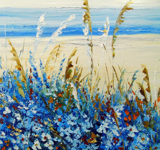 Wildflowers by the sea