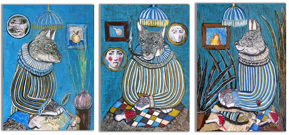 Surrealistic Painting , One Cat