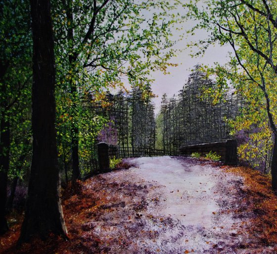 A Bridge Through Delamere Forest  92cm x 122cm