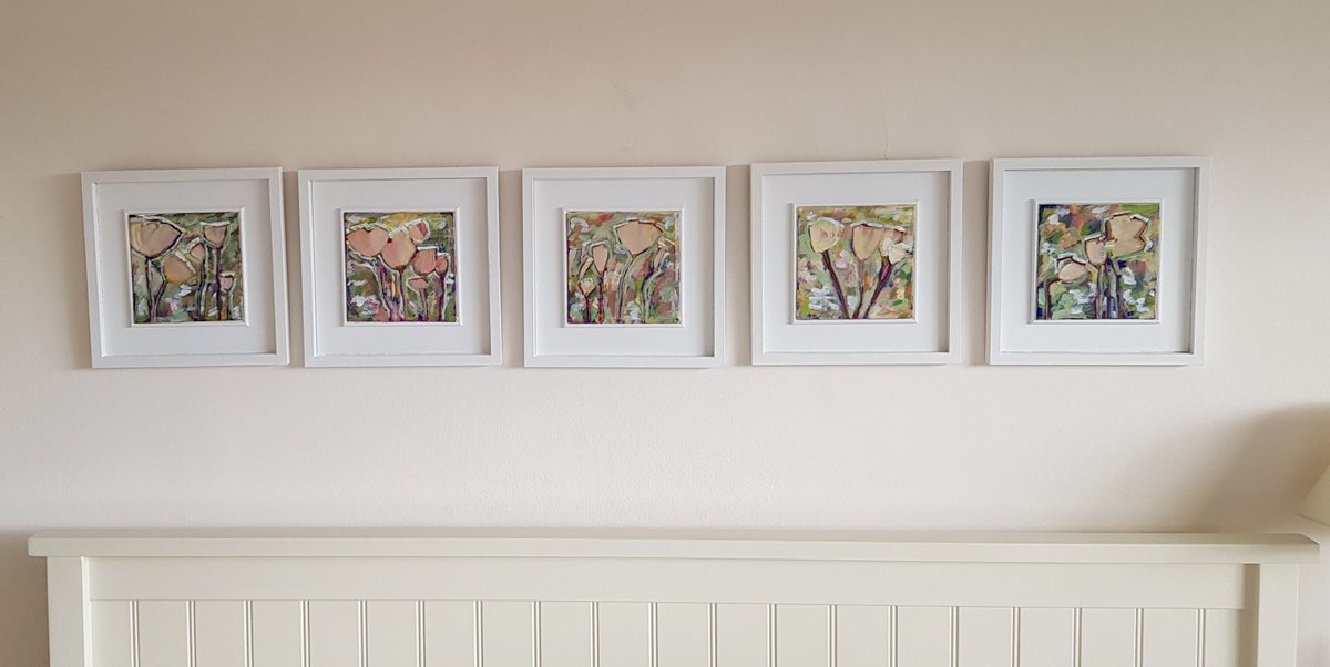 Evening Flowers numbers 1,2,3,4 and 5 by Jane Elsworth