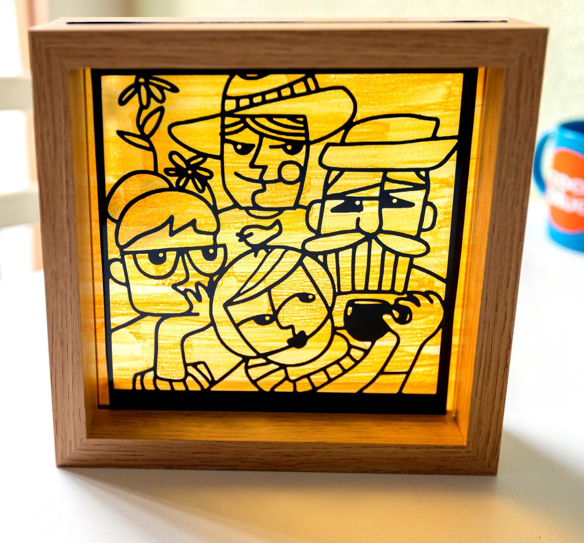 Graphic Portrait Print By Ariadna De Raadt, 8 X 8, My Family, Original Artwork