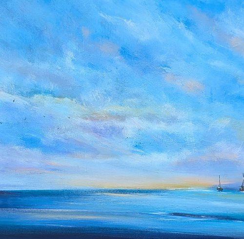 Boats at Dawn by Mel Graham