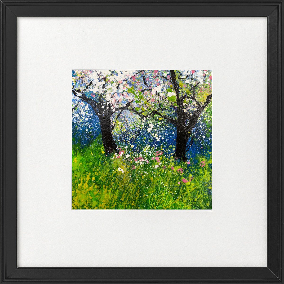 Orchard Series - blossoming orchard framed by Teresa Tanner