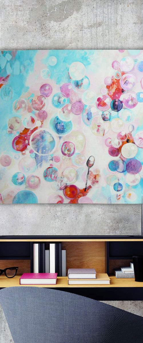 Blowing bubbles by Carolynne Coulson