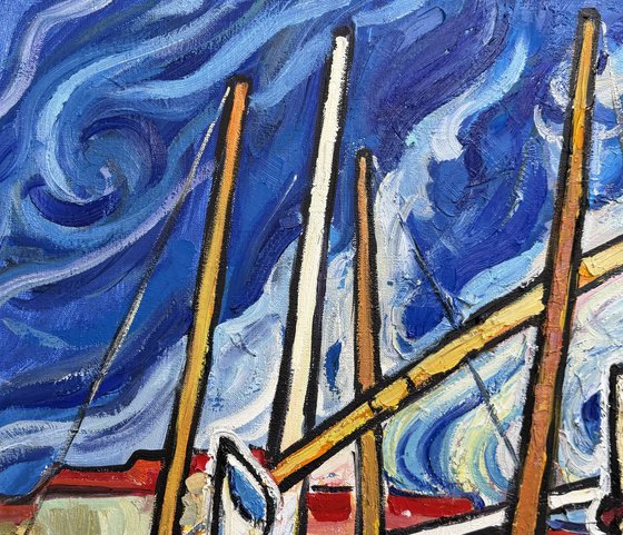 Dance of reflections. Saint-Tropez