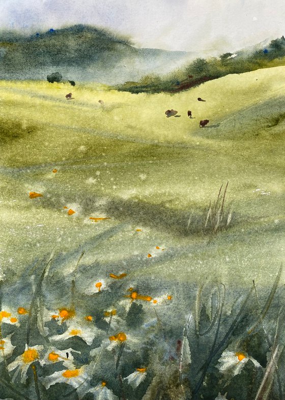 Dilijan landscape 2 - watercolor painting