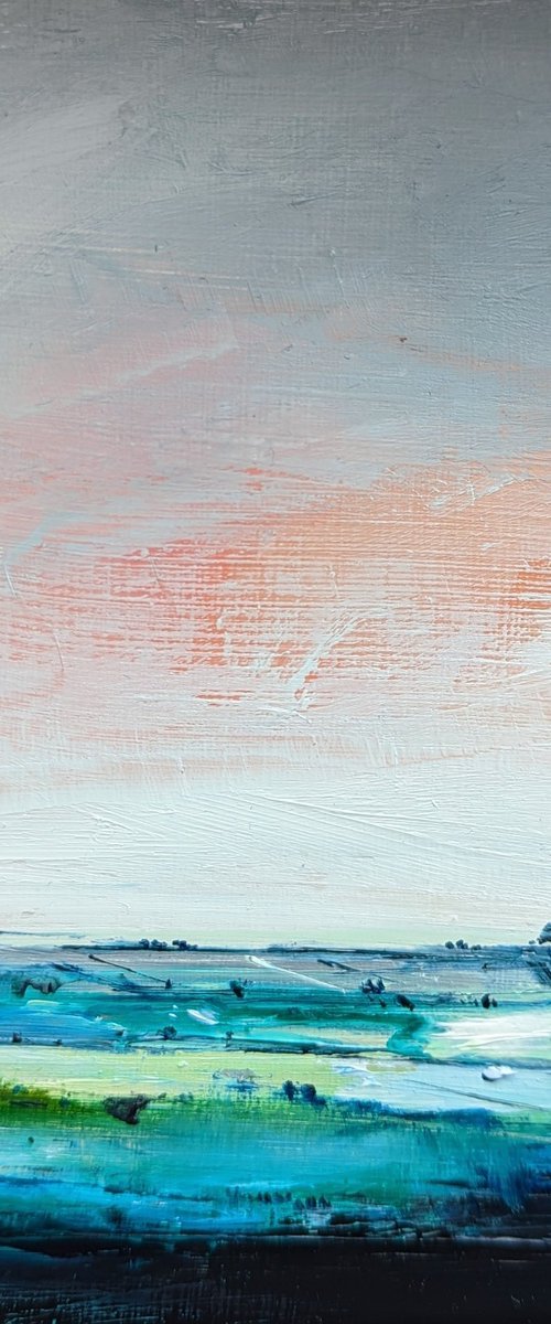 Miniature Abstract Chilterns Landscape #6 by Jo Earl