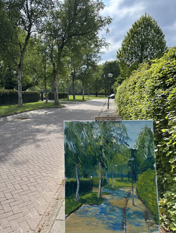 Sun-Dappled Path: Plein Air