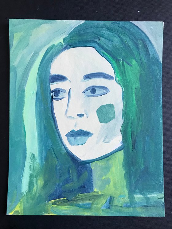 Abstract Portrait in Green