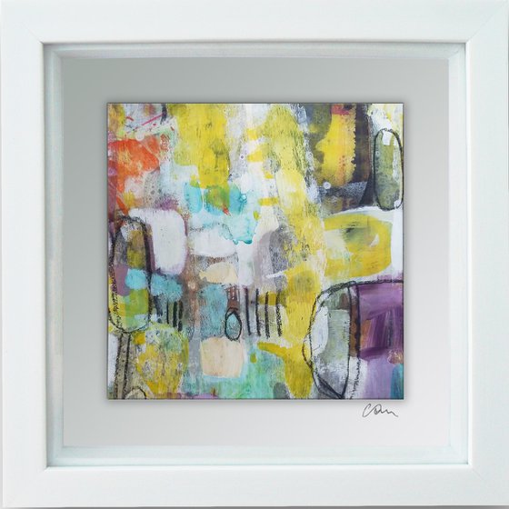 Once upon a time -  Framed ready to hang original abstract