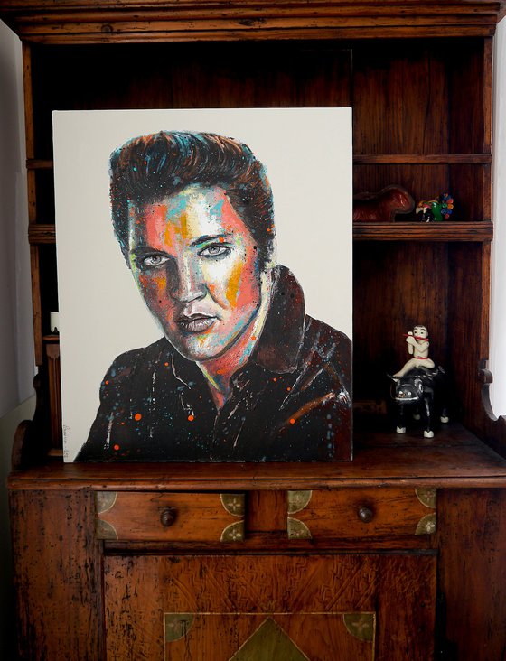 Portrait Black Elvis