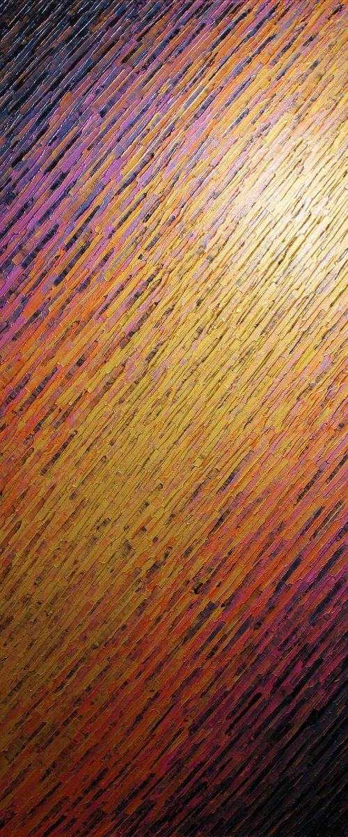 Vast iridescent pink orange gold knife texture by Jonathan Pradillon