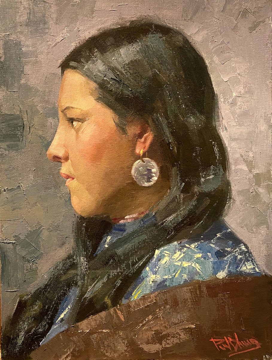 Native American Indian Woman by Paul Cheng