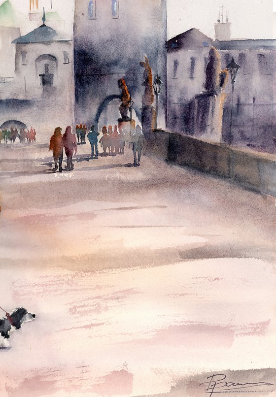 Morning Walk On Charles Bridge