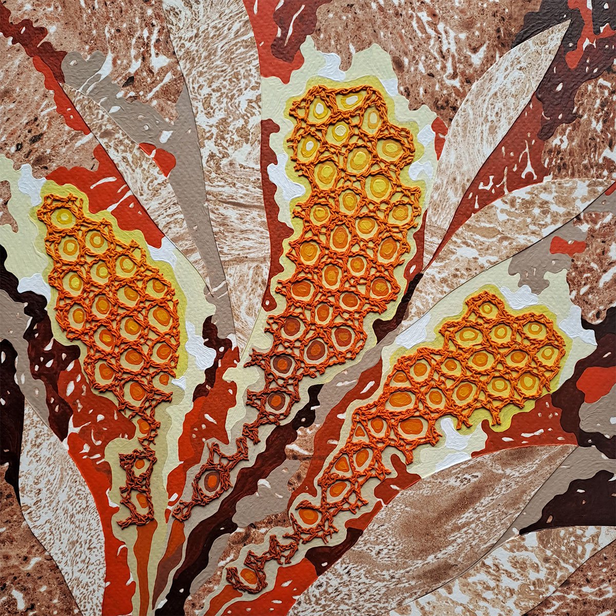 Honeyed Blooms By Mariia Raskin, 10 X 10, Artwork For Sale On Artfinder