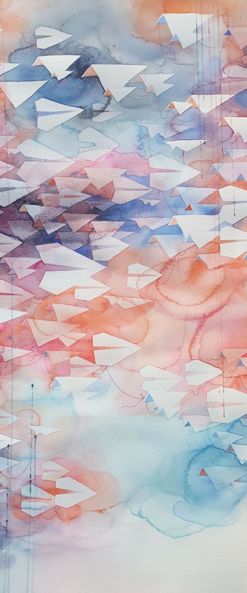 Connected |  Philadelphia in Spring 30x22" by Yuliya  Martynova