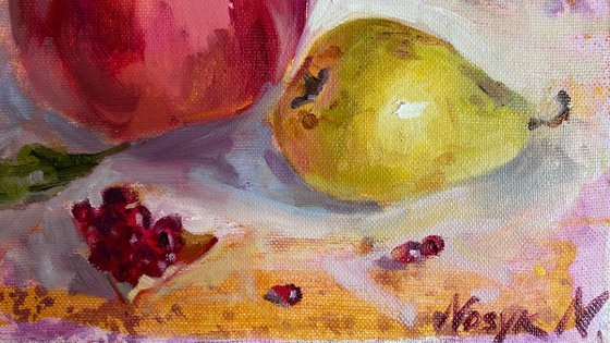 Pomegranate and pear