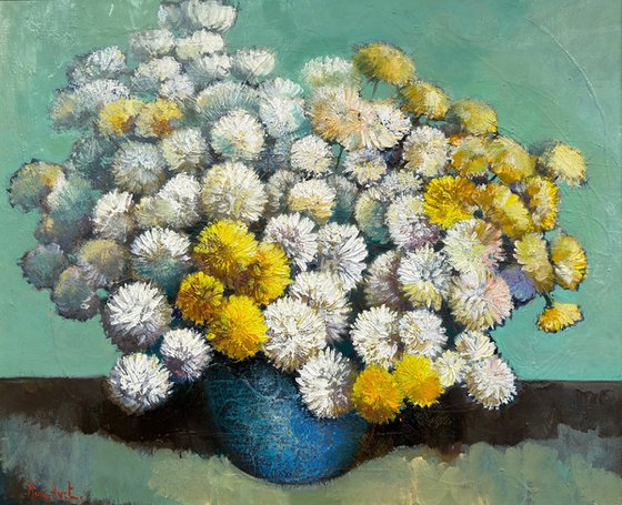 Chrysanthemums in Bloom