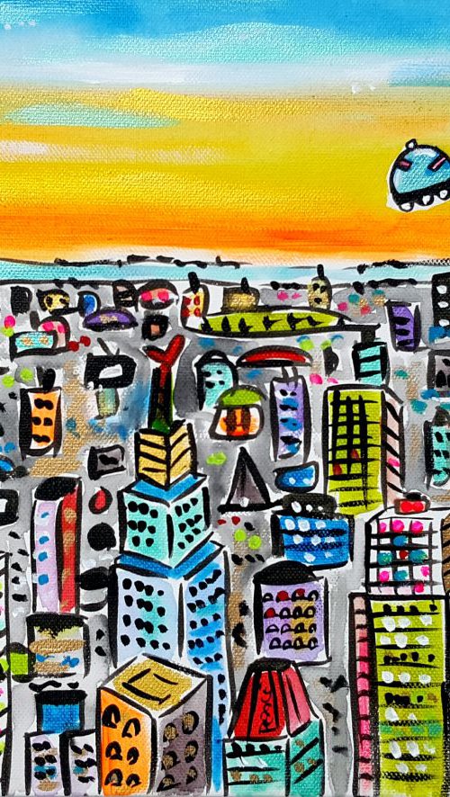 View of New York City  in a parallel Universe by Maria Luisa  Azzini